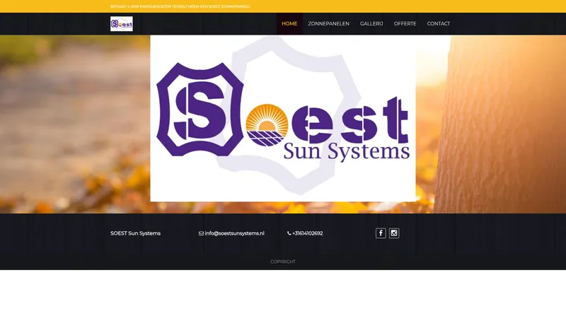 Website van SOEST Sun Systems