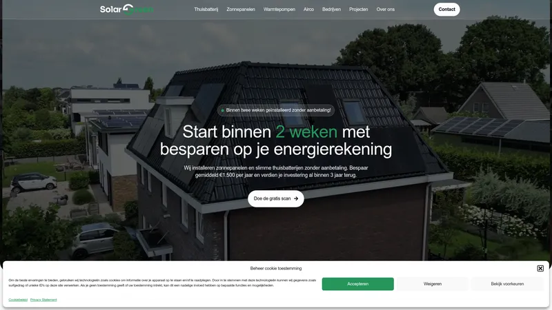 Website van Solar Green