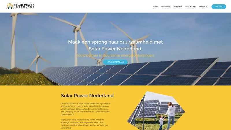 Website van Solar Power Nederland