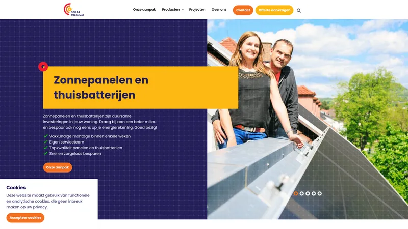Website van Solar Premium Projects