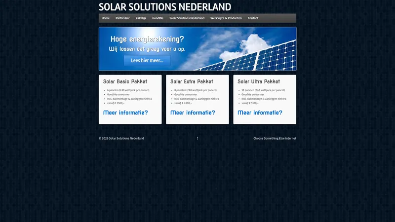 Website van Solar Solutions Nederland