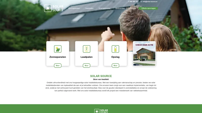 Website van Solar Source