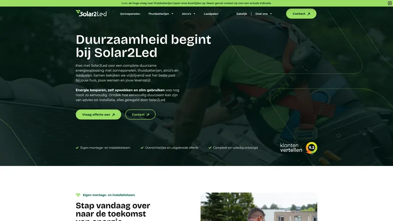 Website van Solar2Led