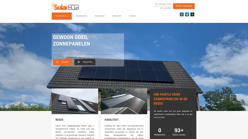 Website van SolarECO B.V