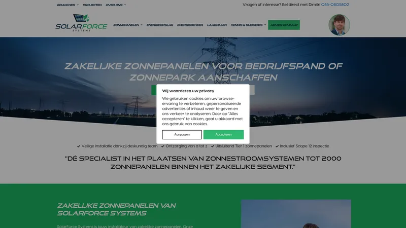 Website van SolarForce Systems