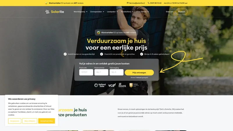 Website van Solarite
