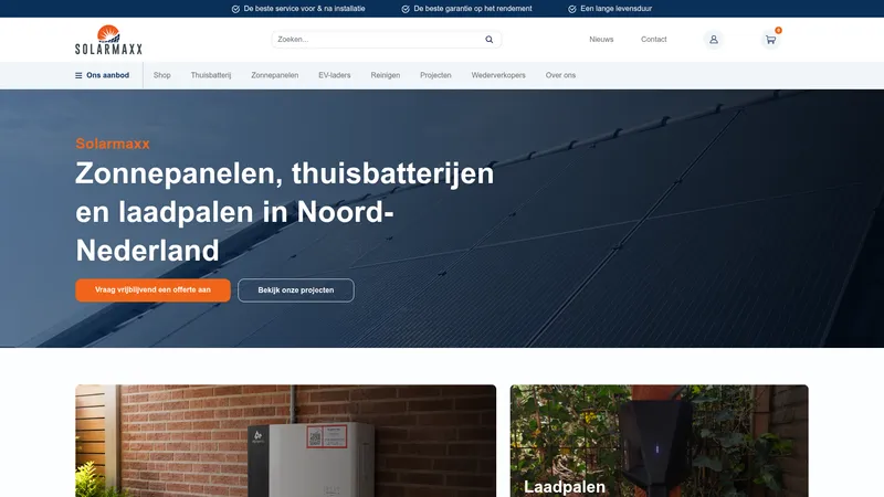 Website van Solarmaxx