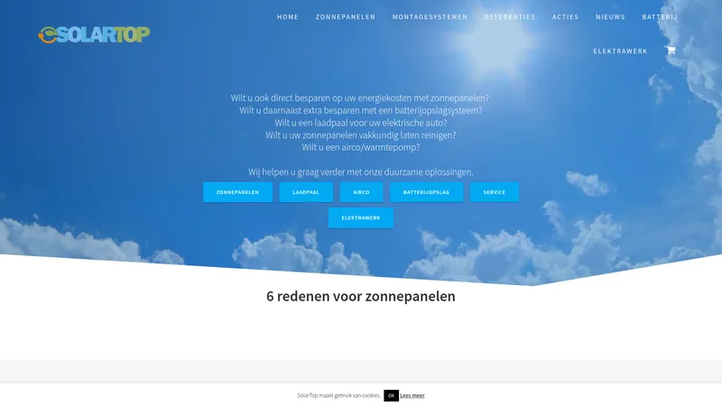 Website van SOLARTOP