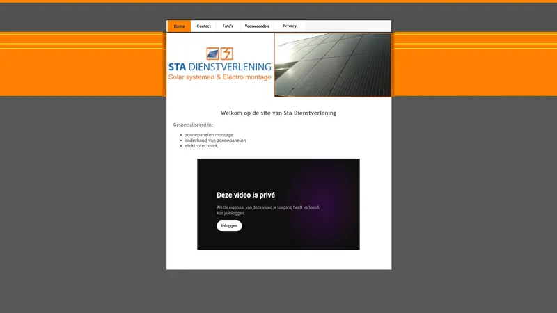 Website van Sta Dienstverlening