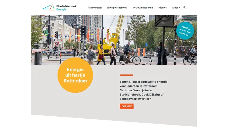 Website van Stadsdriehoek Energie
