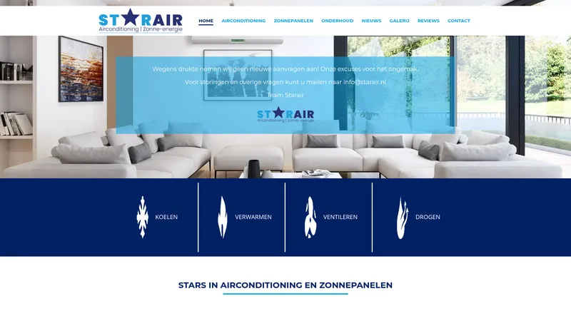 Website van Starair