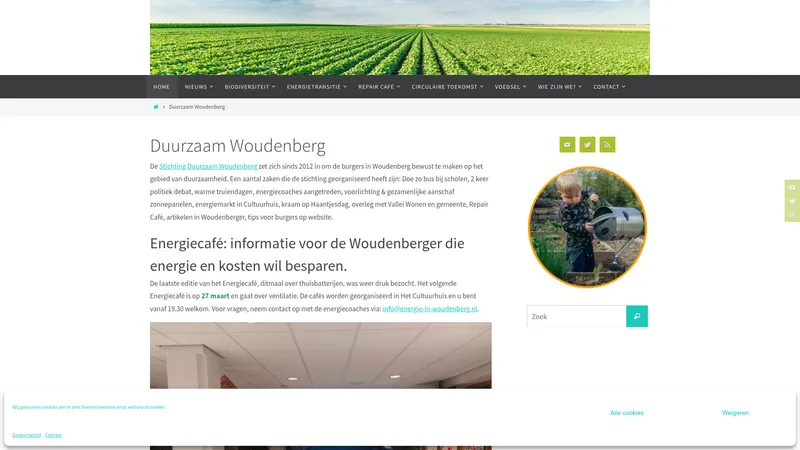 Website van Stichting Duurzaam Woudenberg