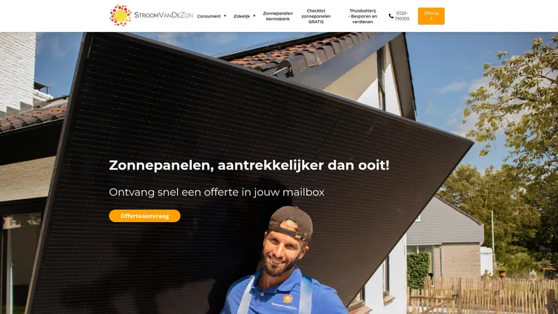 Website van StroomVanDeZon