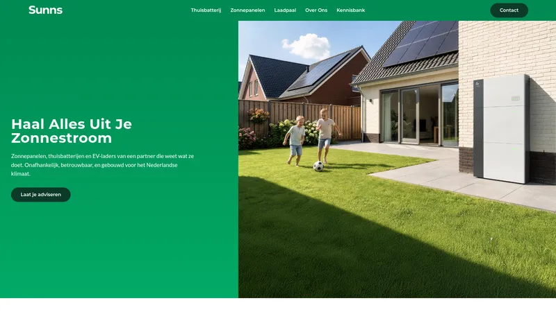 Website van Sunns B.V
