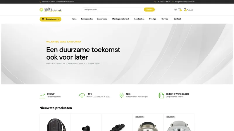 Website van Swisszontechniek