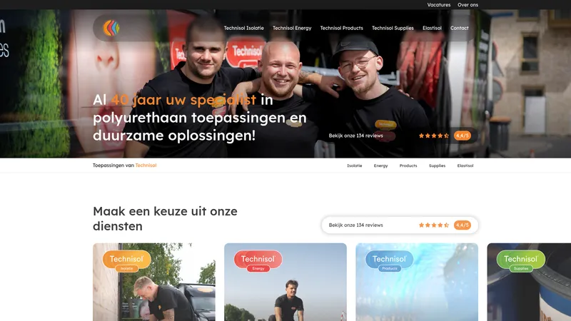 Website van Technisol Products BV
