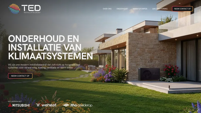 Website van TED Installatiegroep