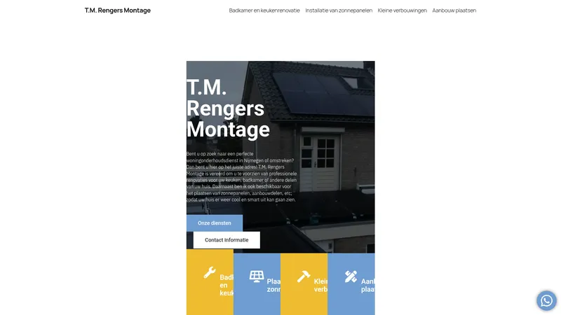 Website van TM Rengers montage