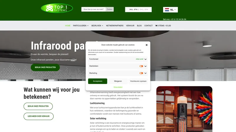 Website van Top 1 Systems