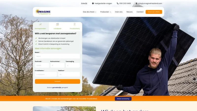 Website van Umagine Friesland