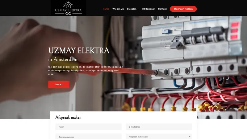 Website van Uzmay Elektra