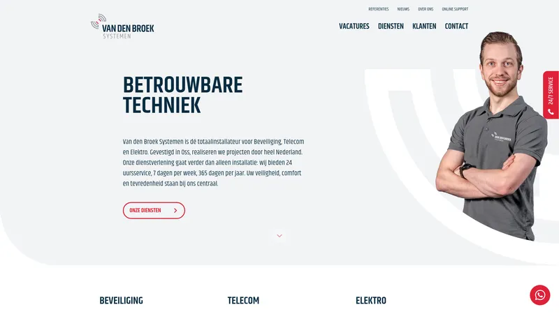Website van van den Broek