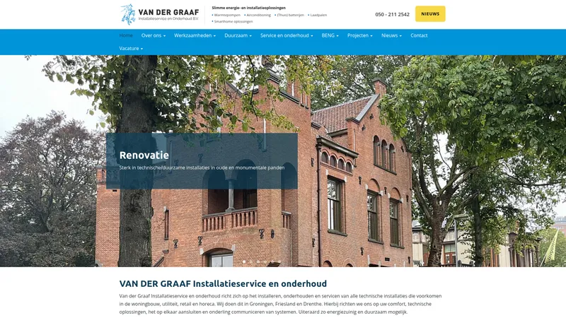 Website van Van der Graaf