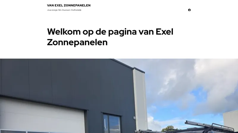 Website van van Exel Zonnepanelen