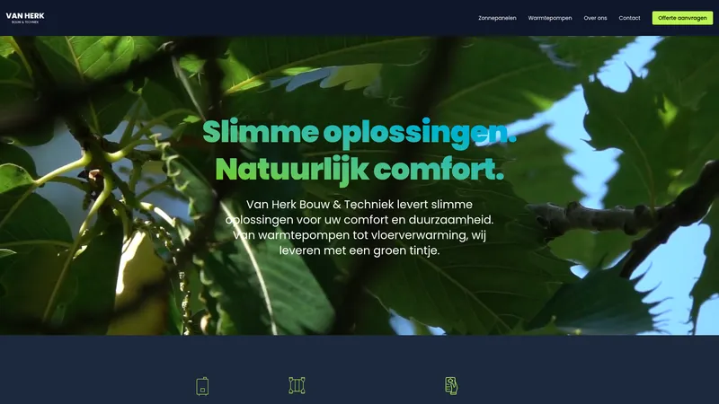 Website van Van Herk Bouw & Techniek
