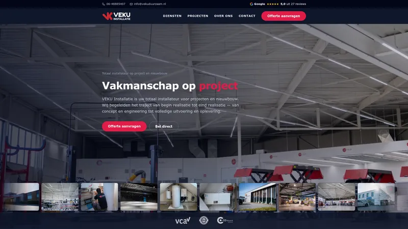 Website van Veku Duurzaam