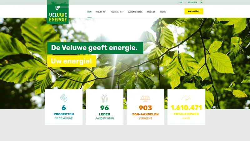 Website van Veluwe Energie