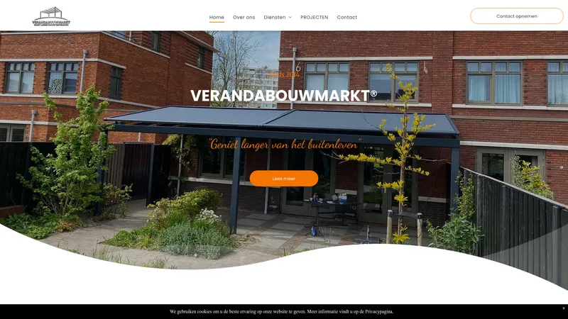 Website van Verandabouwmarkt