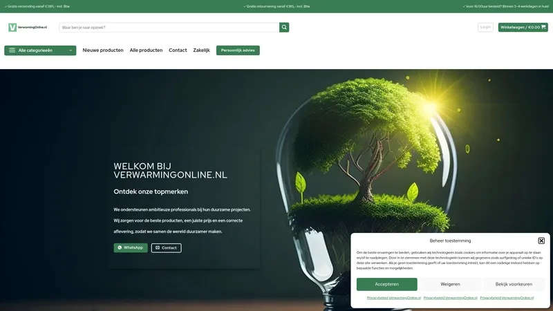 Website van VerwarmingOnline.nl
