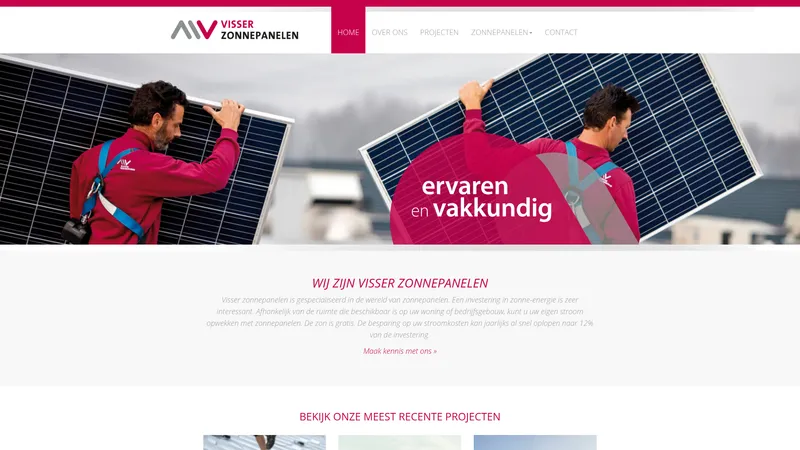 Website van Visser Zonnepanelen