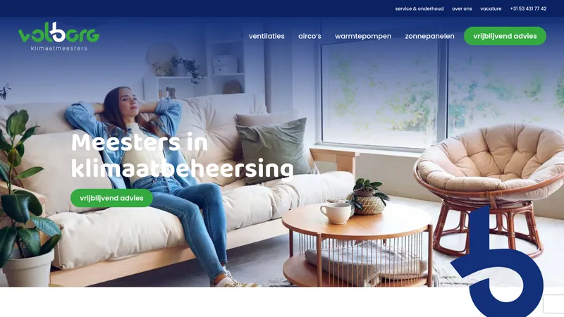 Website van Volborg
