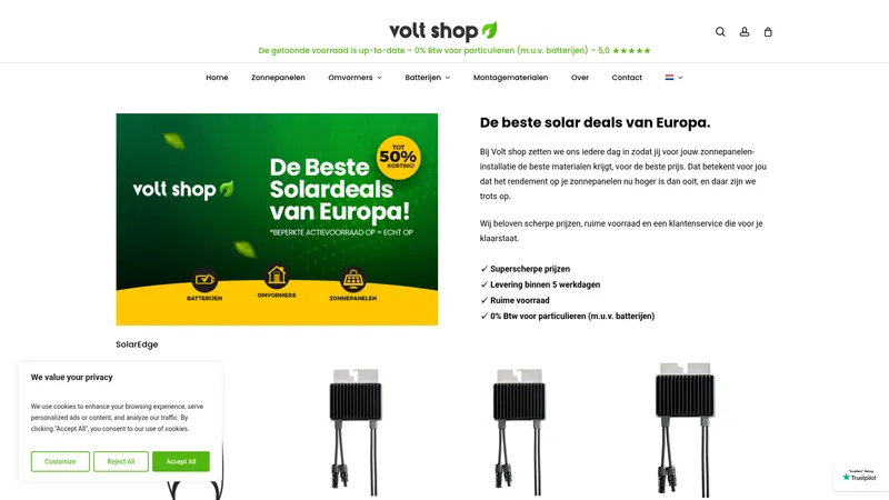 Website van Volt Shop