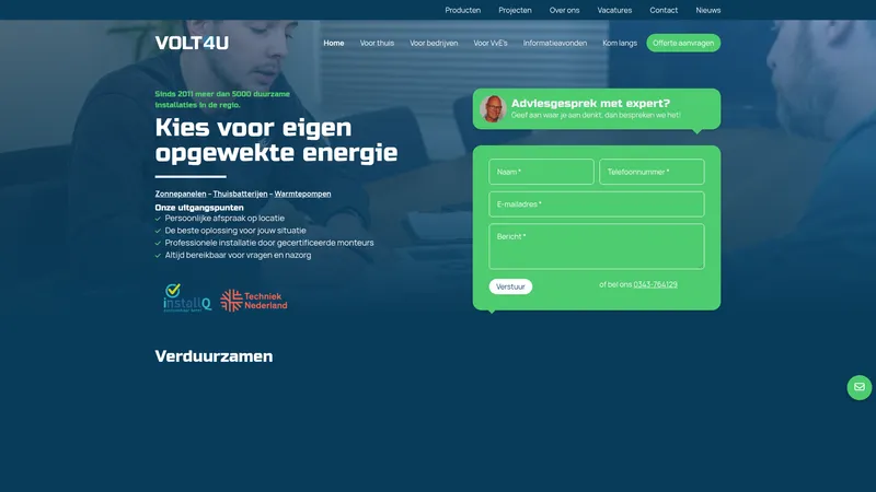 Website van Volt4U