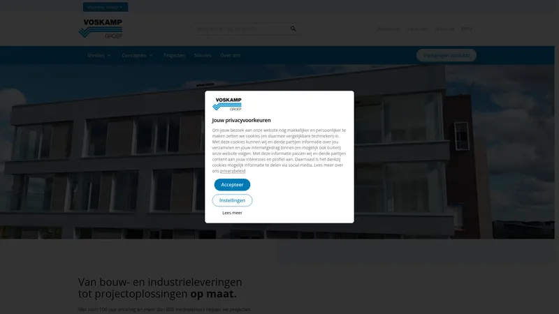 Website van Voskamp Groep B.V