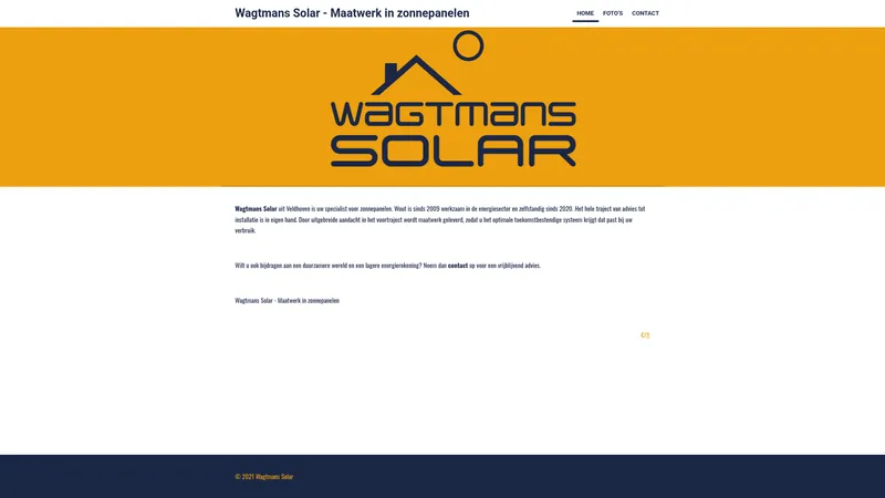 Website van Wagtmans Solar