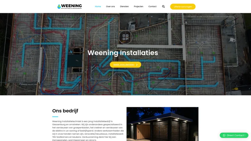 Website van Weening Installaties