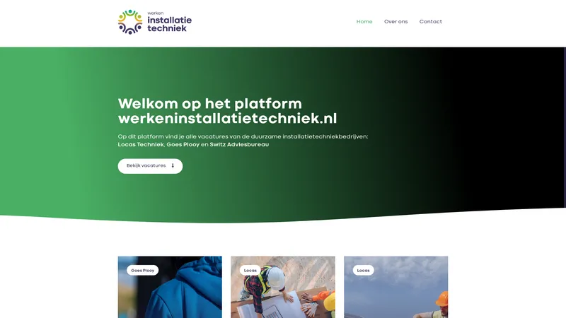 Website van Werken Installatietechniek