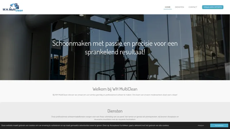 Website van WH MultiClean