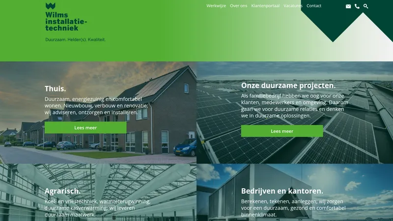 Website van Wilms installatietechniek