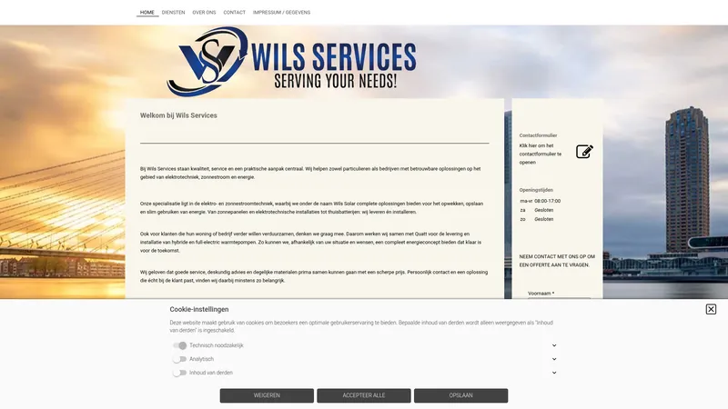 Website van Wils Services