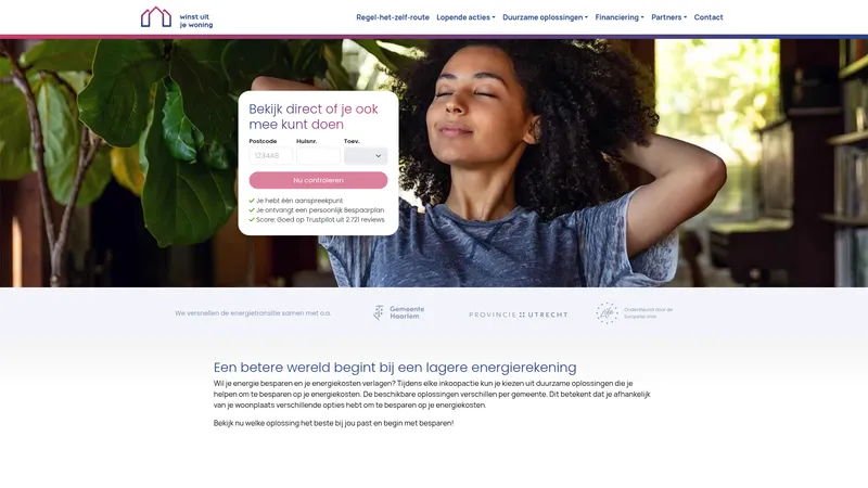 Website van Winst uit je Woning