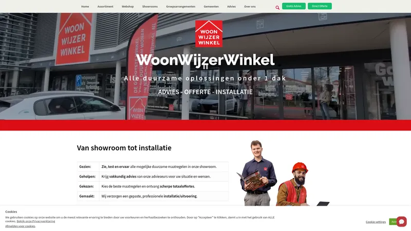 Website van WoonWijzerWinkel