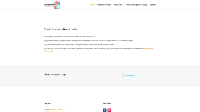 Website van woudenberg-klimaat.nl/