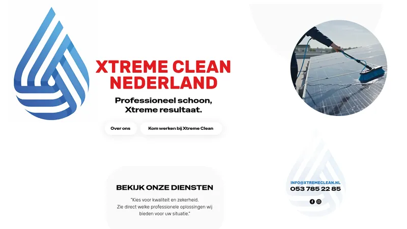 Website van Xtreme Clean