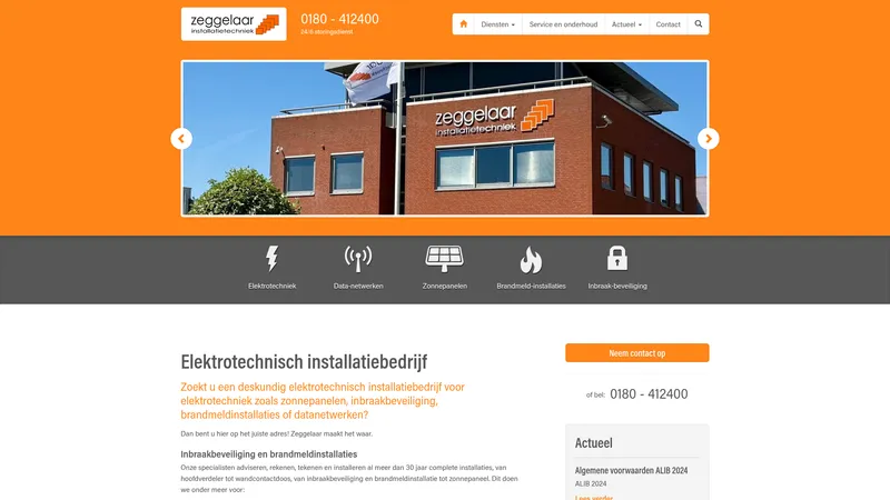Website van Zeggelaar Installatietechniek De Schans
