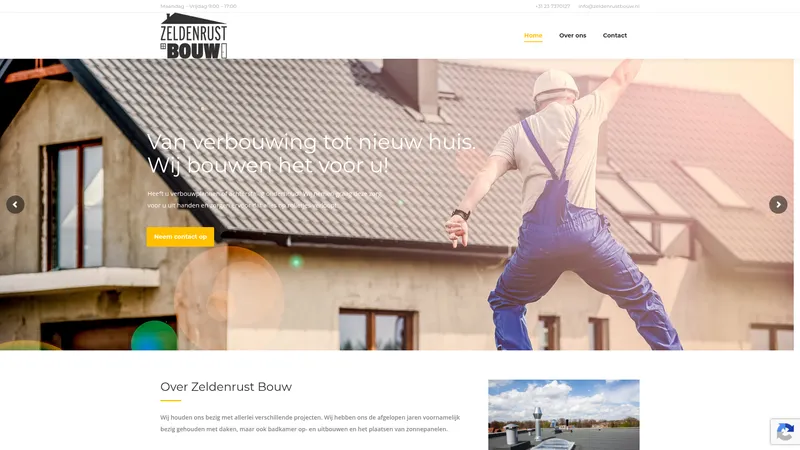 Website van Zeldenrust Bouw en Vastgoed B.V
